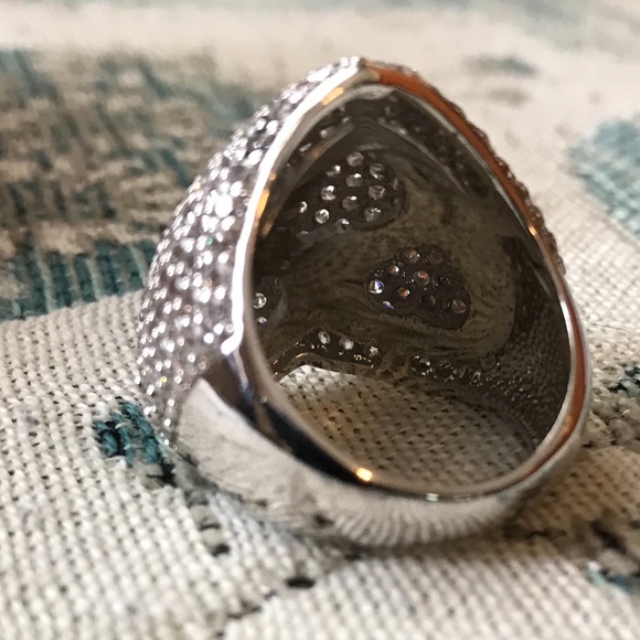 Bubble Heart Statement Ring - approx. size 7 - Picture 5 of 11